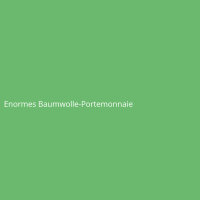 Enormes Baumwolle-Portemonnaie